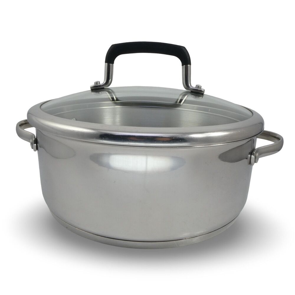 Princess House Heritage Stainless Steel 4 Qt Pan W/ Lid Excellent